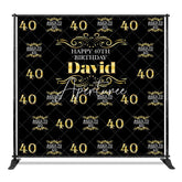 Aperturee - Aperturee Black Aged To Perfection 40 Custom Birthday Backdrop